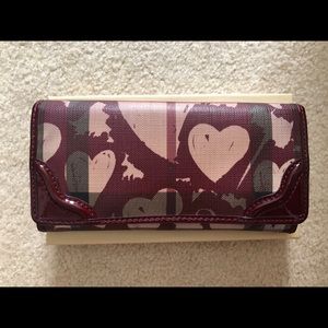 Burberry Penrose Continental Wallet - Berry Red